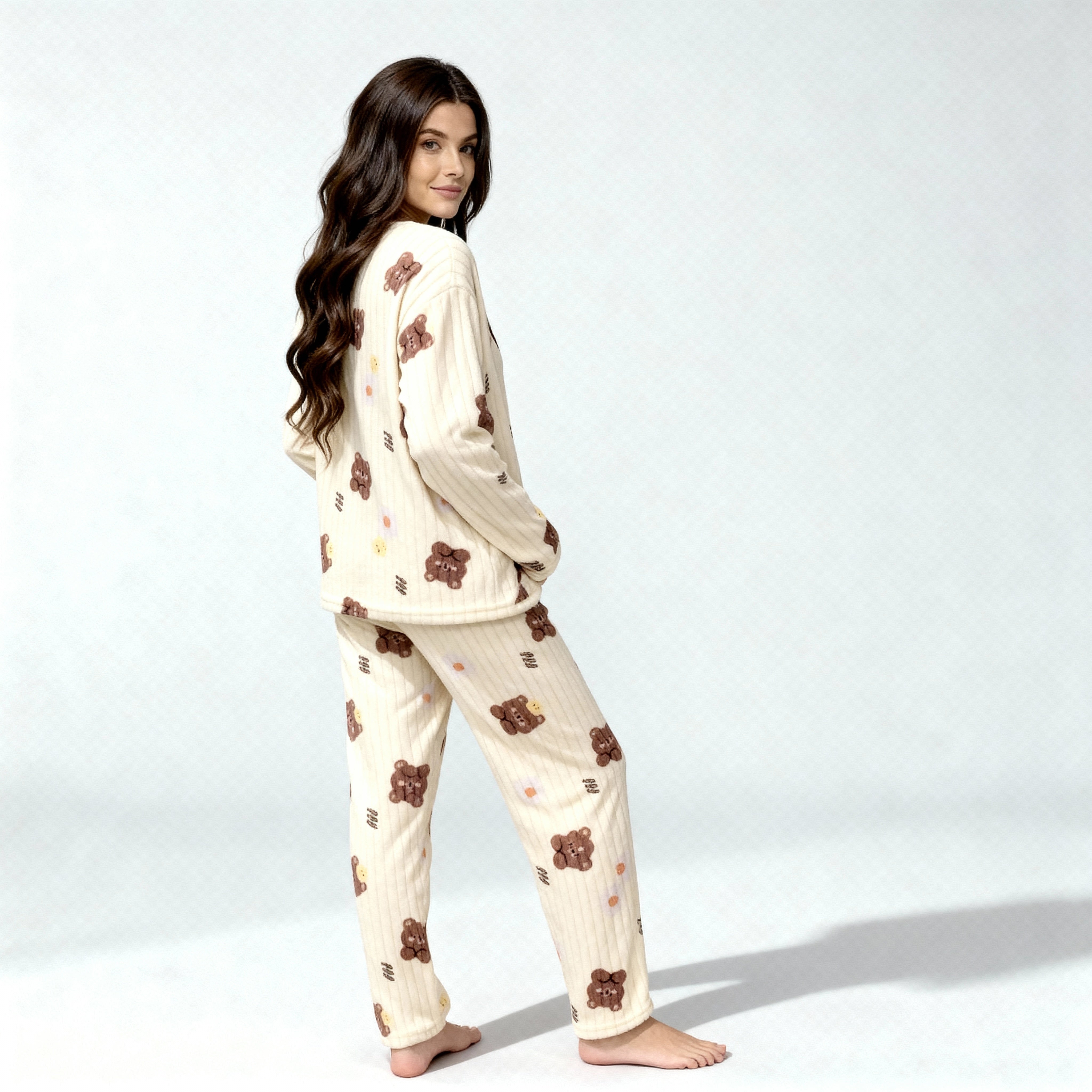 Cozy Coral Fleece Pajama Set