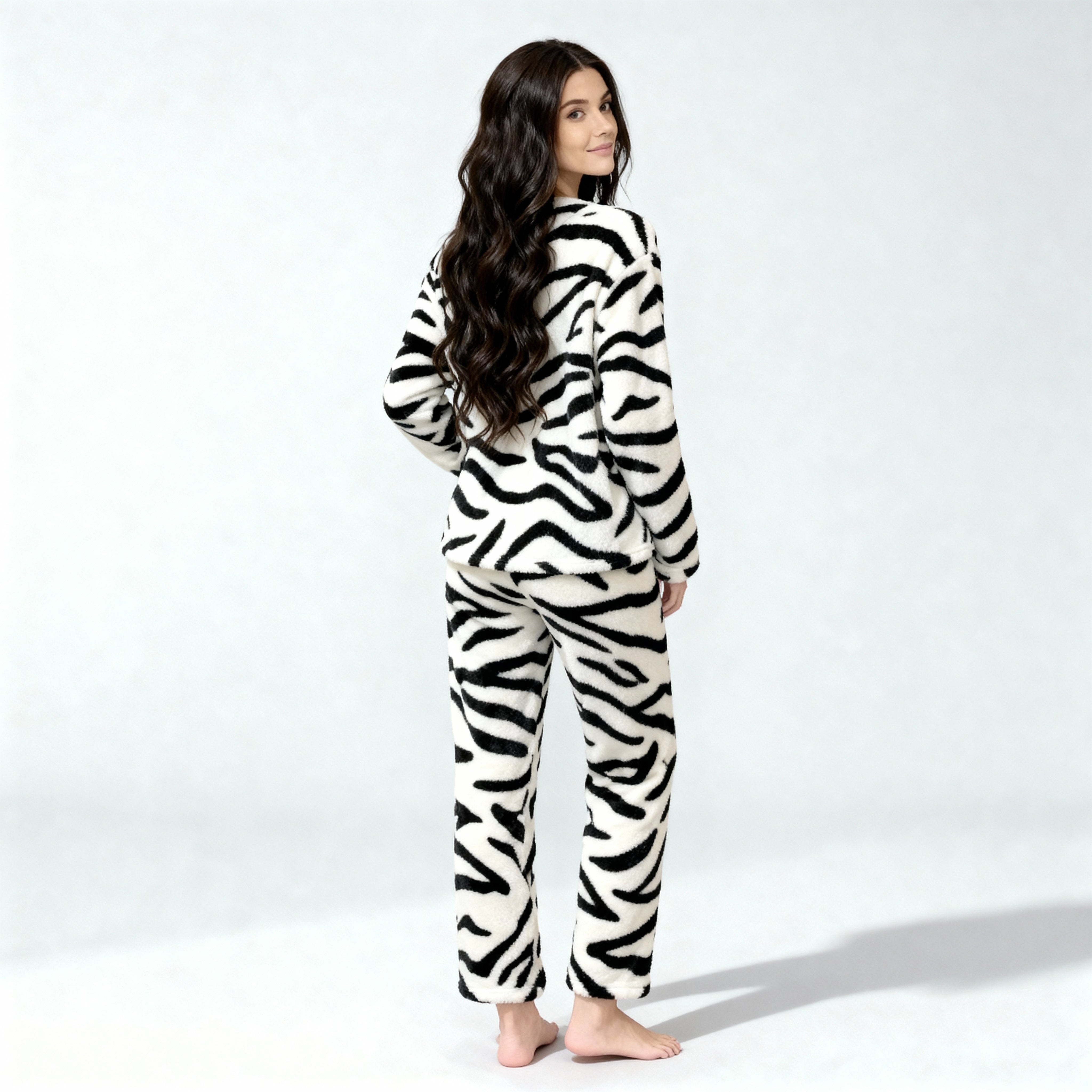 Cozy Zebra Winter Pajama Set