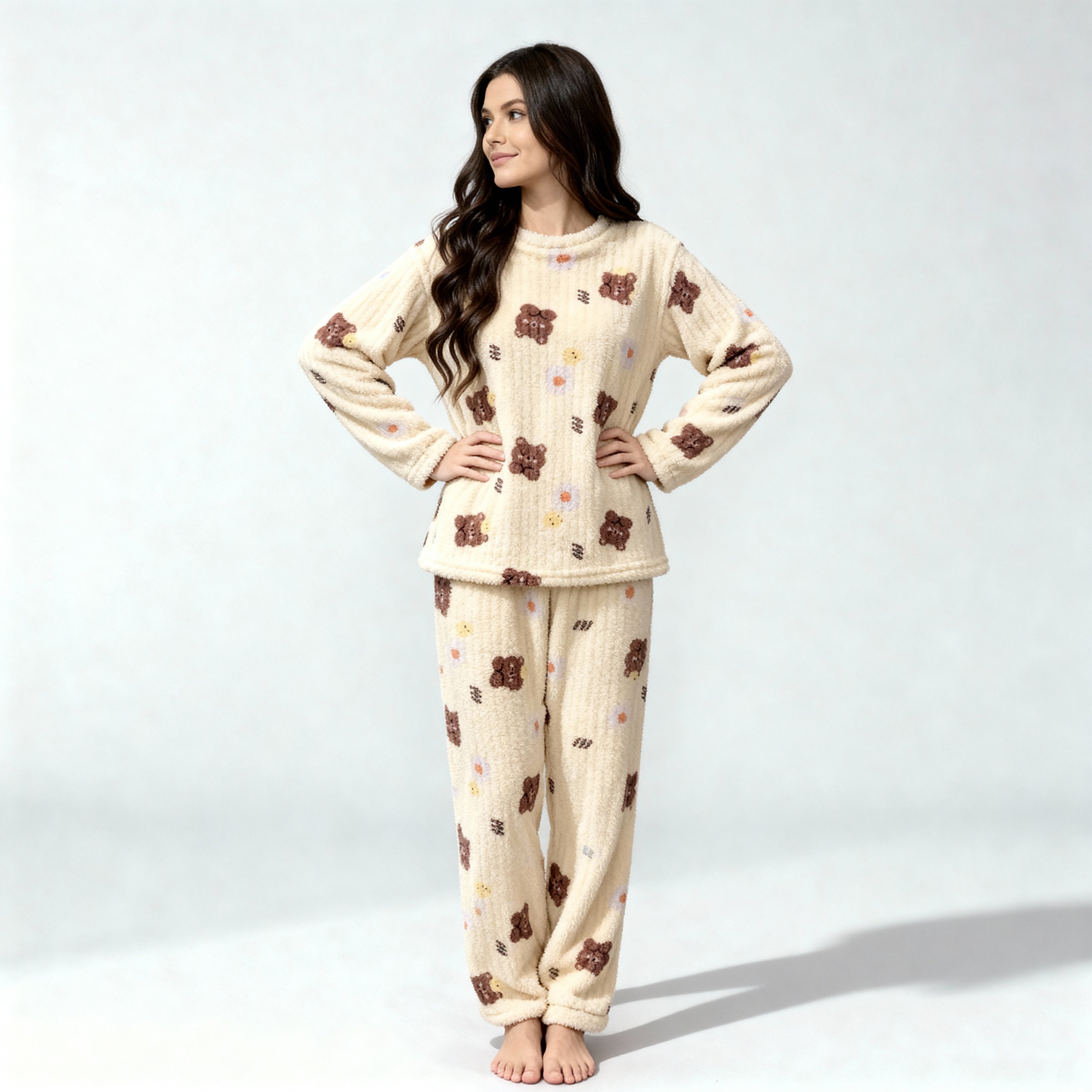 Cozy Coral Fleece Pajama Set
